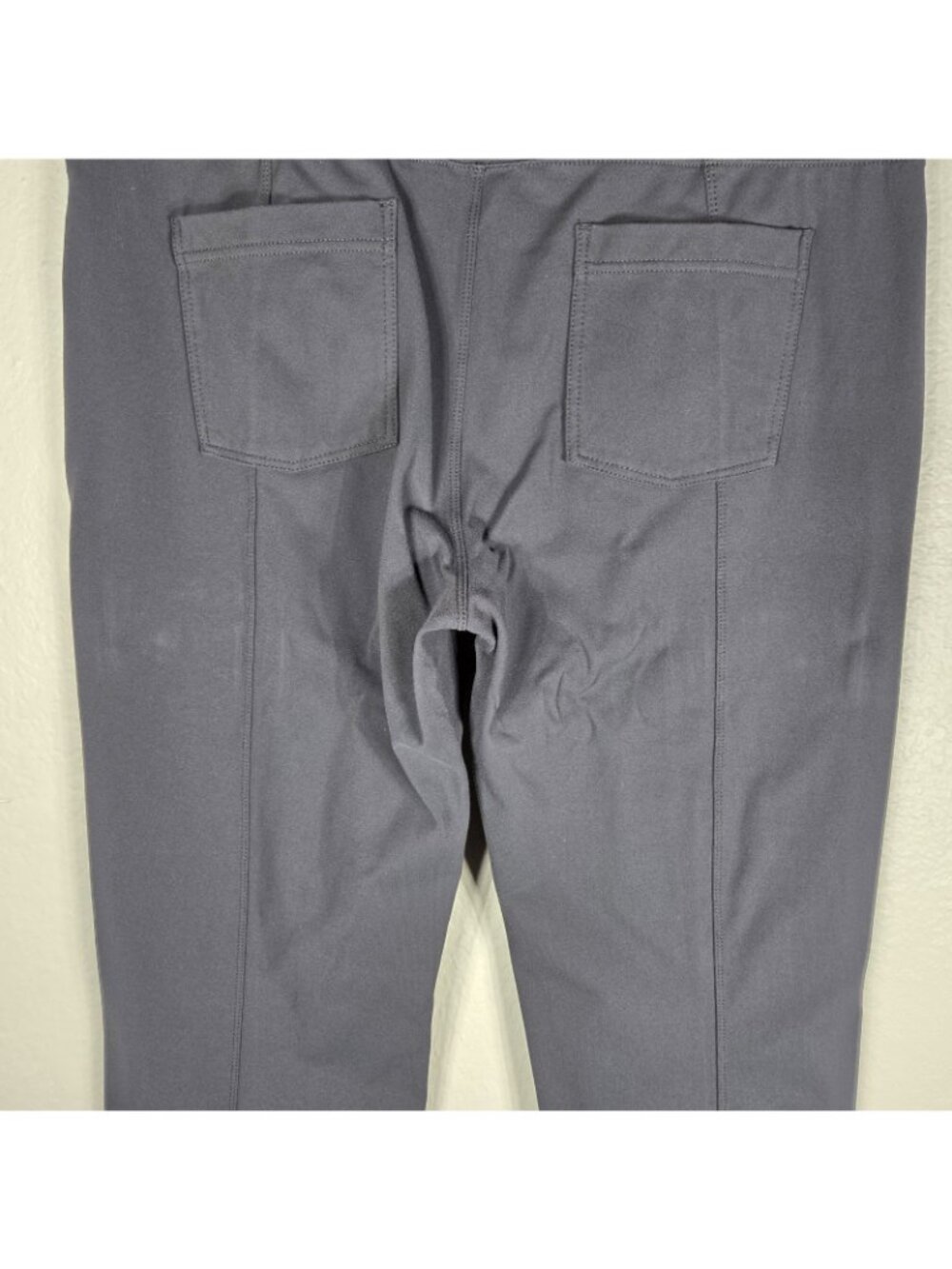 Athleta Metro Slouch XL Joggers Pants Black Drawstring Zip Pocket Dark Gray - Picture 9 of 16